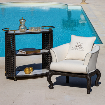 CANOPO T2 - Fabric garden armchair with armrests by Samuele Mazza Outdoor - view 3